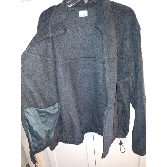 Columbia Men's Zip Up XXL 2XL Dark Grey Fleece Outdoor Jacket - Picture 3 of 9